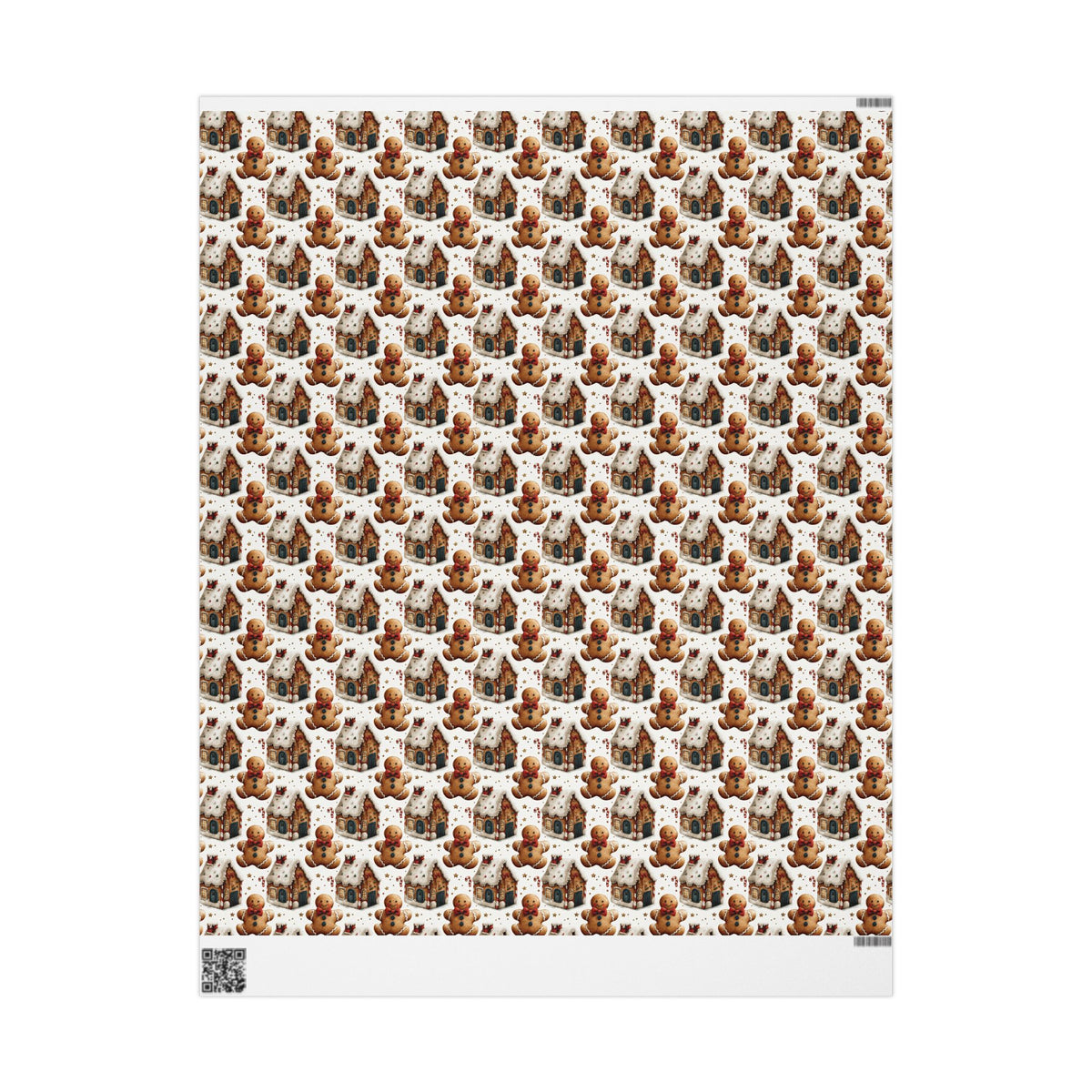 This one's much stronger — the faces are simple icing dots, so there's no uncanny-valley risk, and gingerbread houses are a reliable seller.