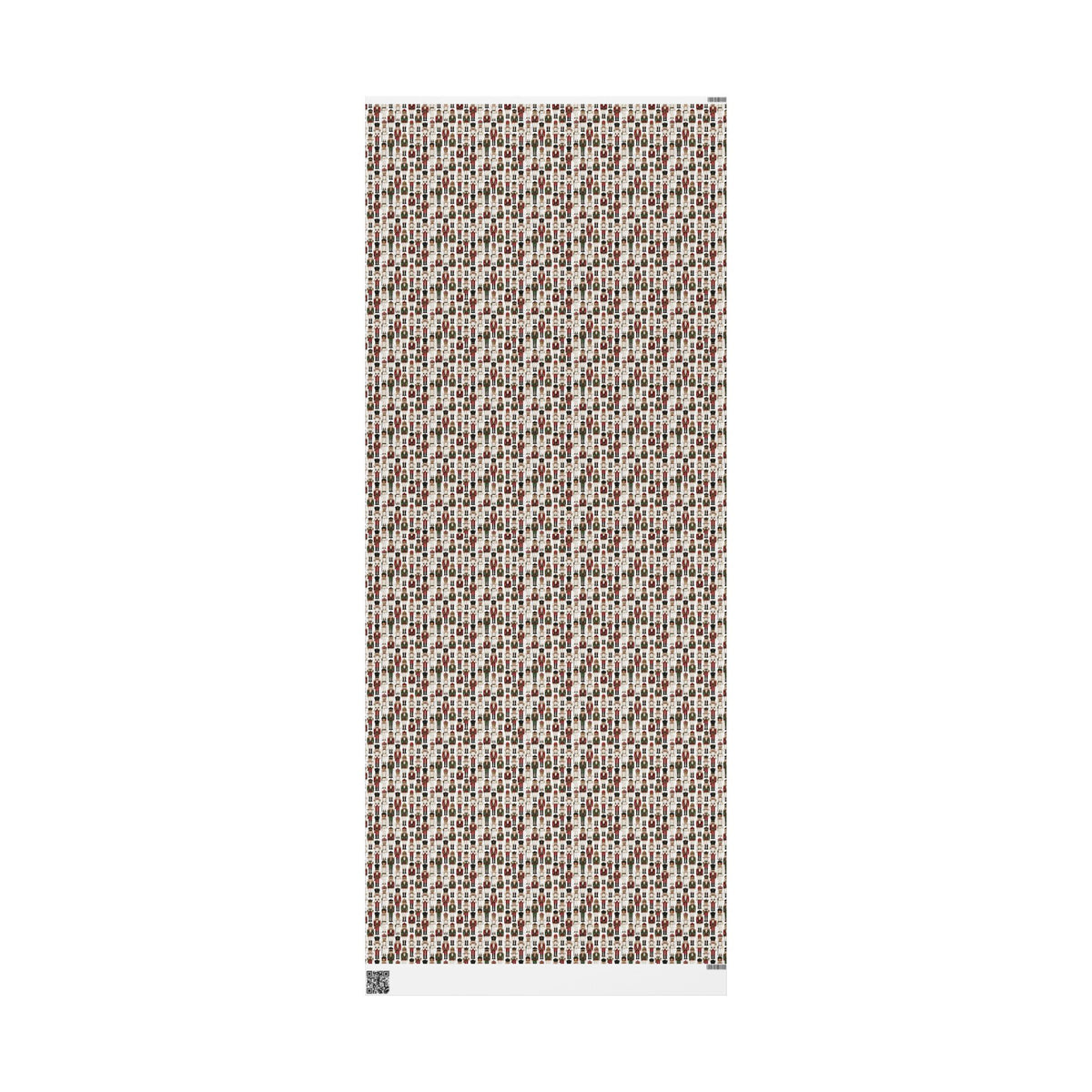 Nutcracker Christmas Wrapping Paper, Vintage Toy Soldier Gift Wrap Roll, Red Green Gold Traditional Holiday Wrap, Matte Paper, Free Shipping