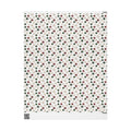 Watercolor Snowflake Christmas Wrapping Paper, Red Green Gold Gift Wrap Roll, Classic White Holiday Paper, Matte